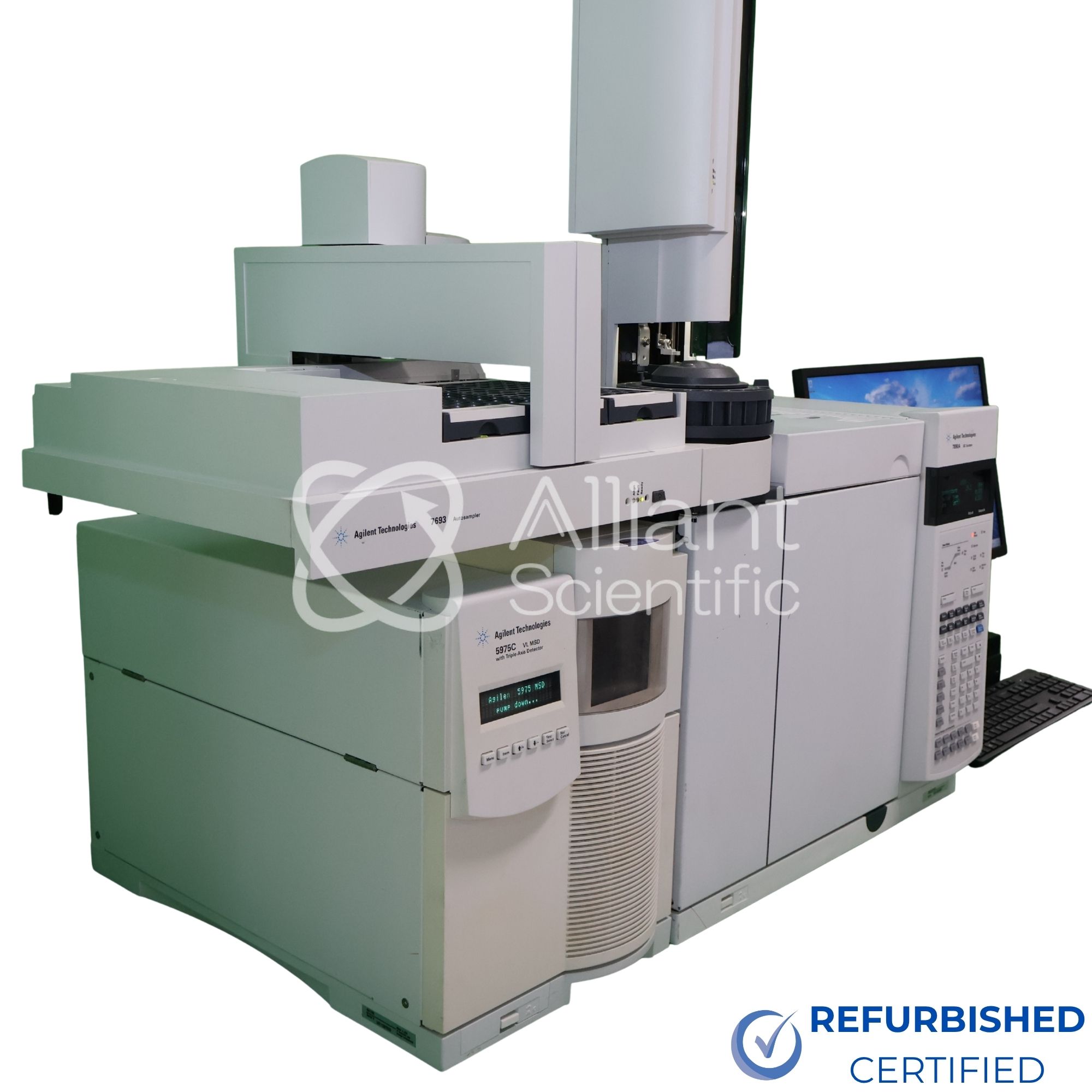 Agilent 7890 GC/MS system with 5975C VL MSD