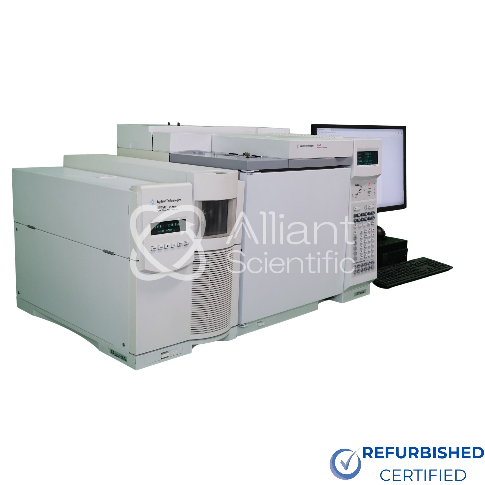 Agilent 6890N GC with 5975 MSD, side view