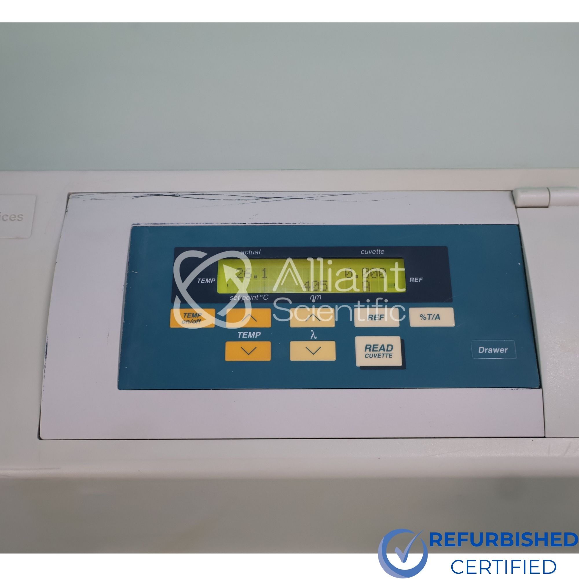 SpectraMax Plus 384 absorbance microplate reader screen view