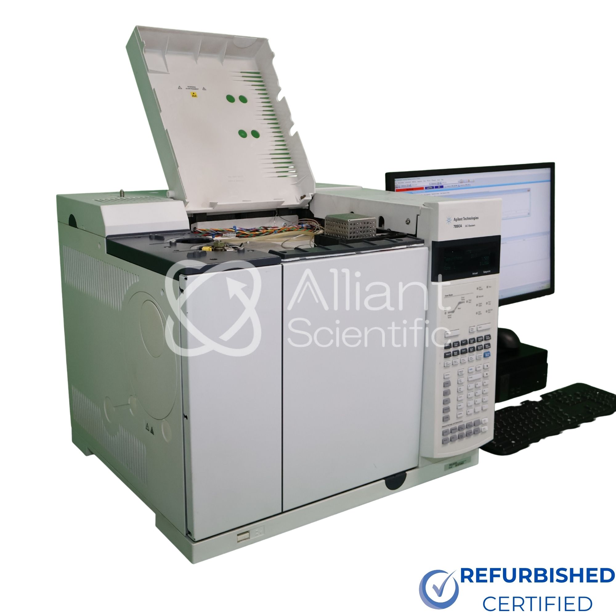 Agilent 7890A GC with ECD, cover open