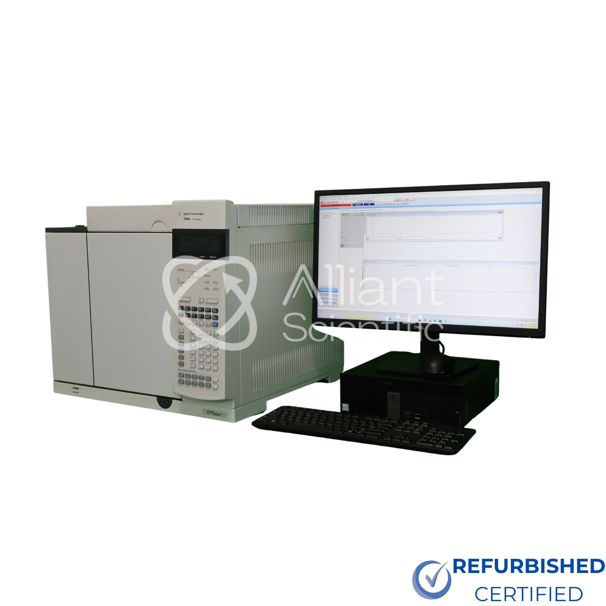 Agilent 7890A GC with ECD, side view