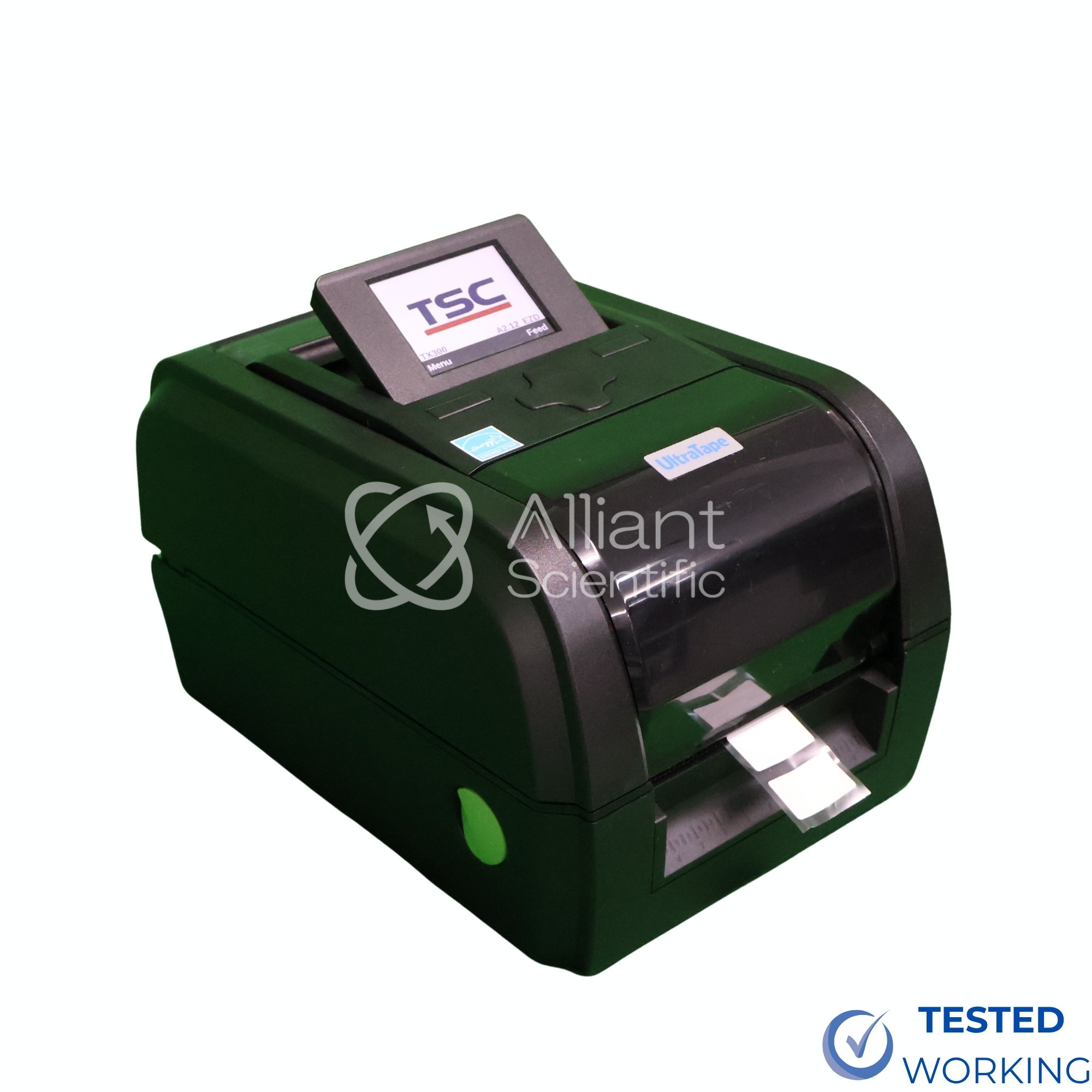 UltraTape TSC TX300 Barcode Printer with clamshell open